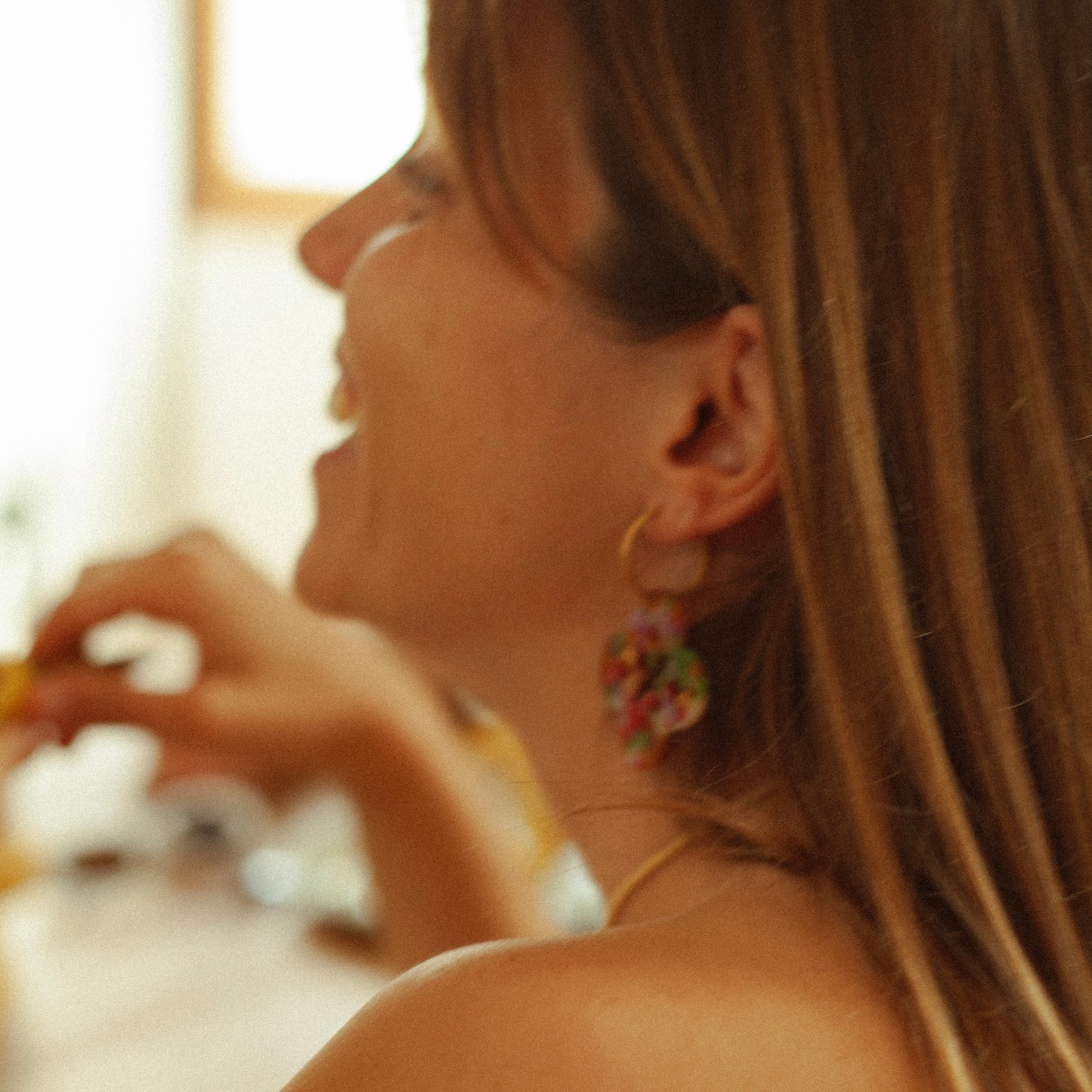 Raspberry&Mint Earrings