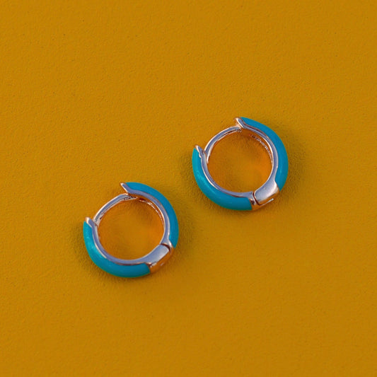 Blue Gold Earrings