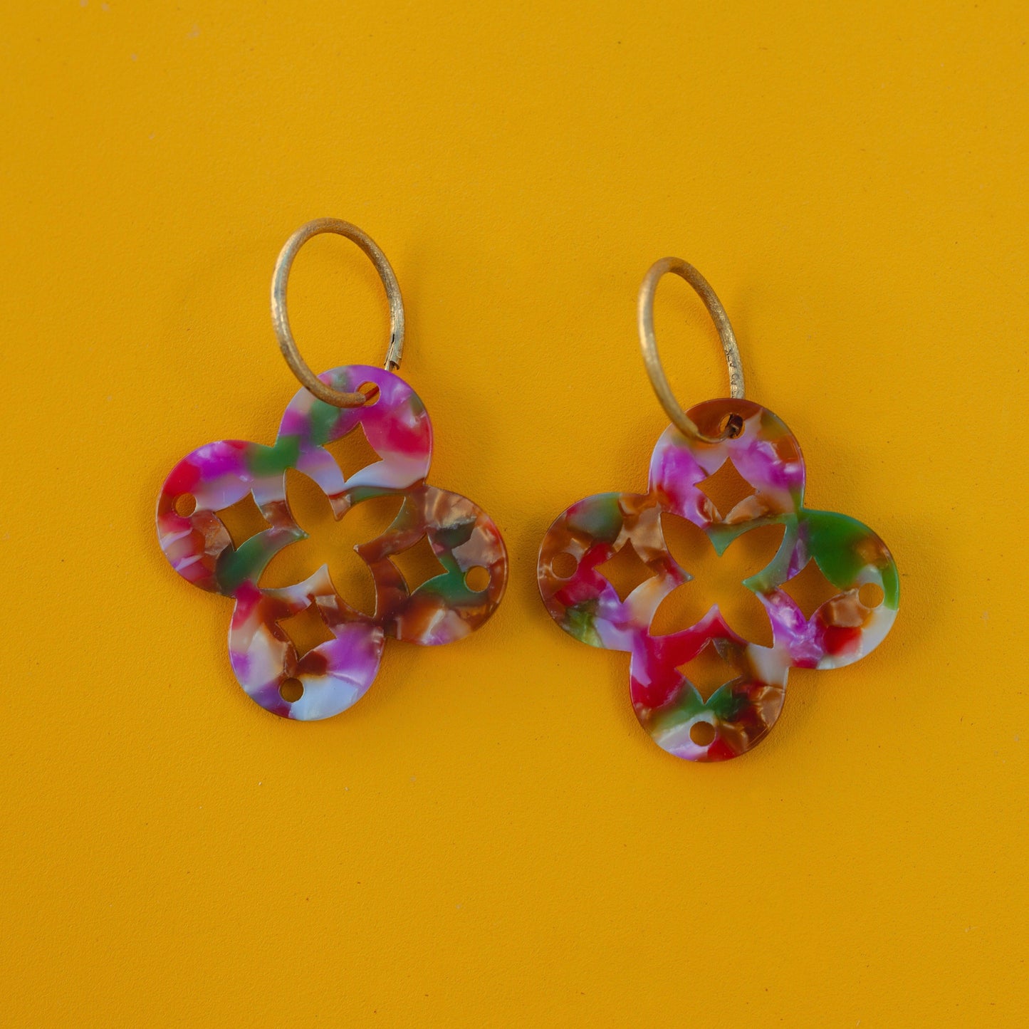Raspberry&Mint Earrings