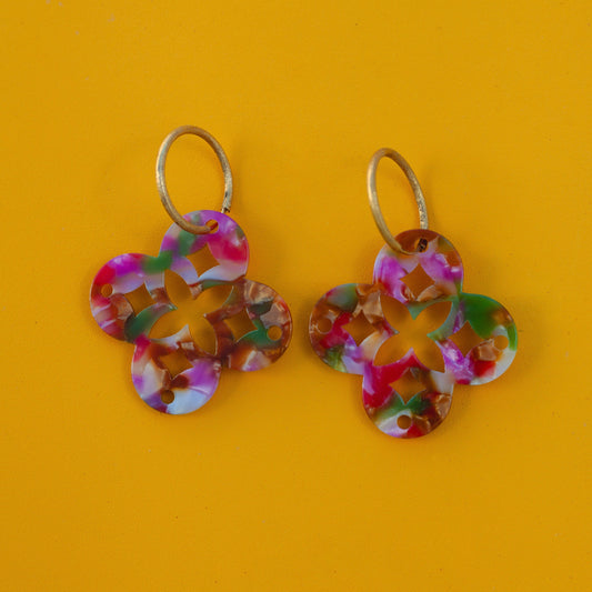 Raspberry&Mint Earrings